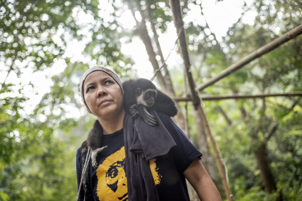 Bam is disappointed in the culture in Malaysia of influencers and celebrities posting pictures on their social media accounts of their pet gibbons.She says they aren’t meant to be in captivity and that they need to be swinging and climbing trees. She says people don’t know the horrific acts that go into capturing the infants, poachers slaughtering the whole family in order to catch the infants.