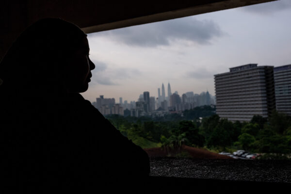 Bam awaits her hearing at the courthouse in Kuala Lumpur  for her request for permits to set up a Gibbon rehabilitation center, the first if it’s kind in Malaysia.