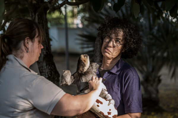 In addition to her work rescuing sloths Pool also works heavily on conservation issues in Suriname focusing on dolphins and ocean protection.
